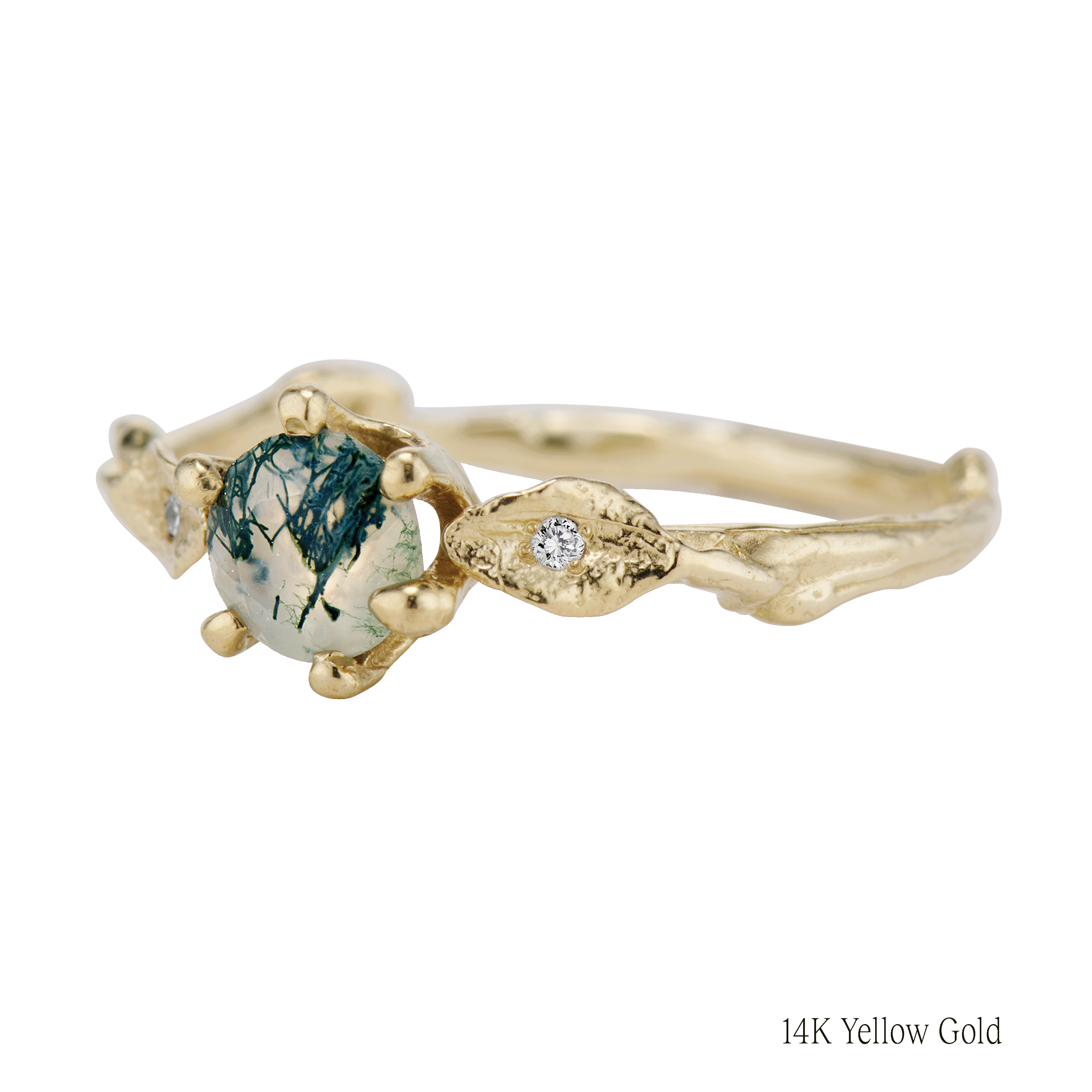 Flora Moss Agate Ring