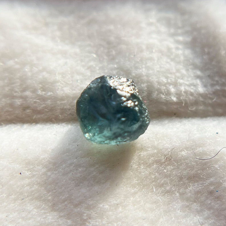 Rough Uncut Teal Blue Montana Sapphire