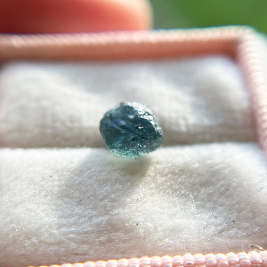 Rough Uncut Teal Blue Montana Sapphire