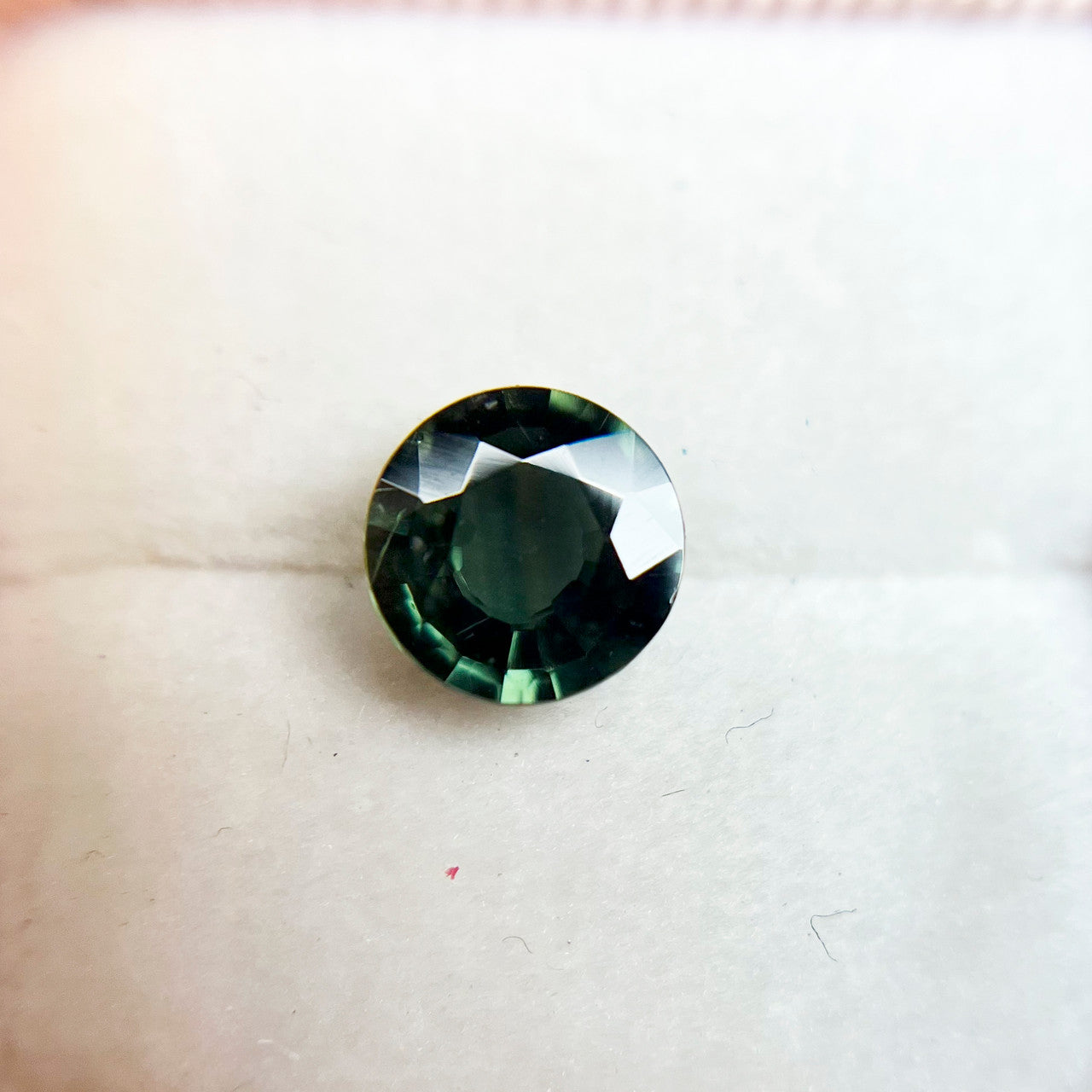 Round Deep Green Montana Sapphire