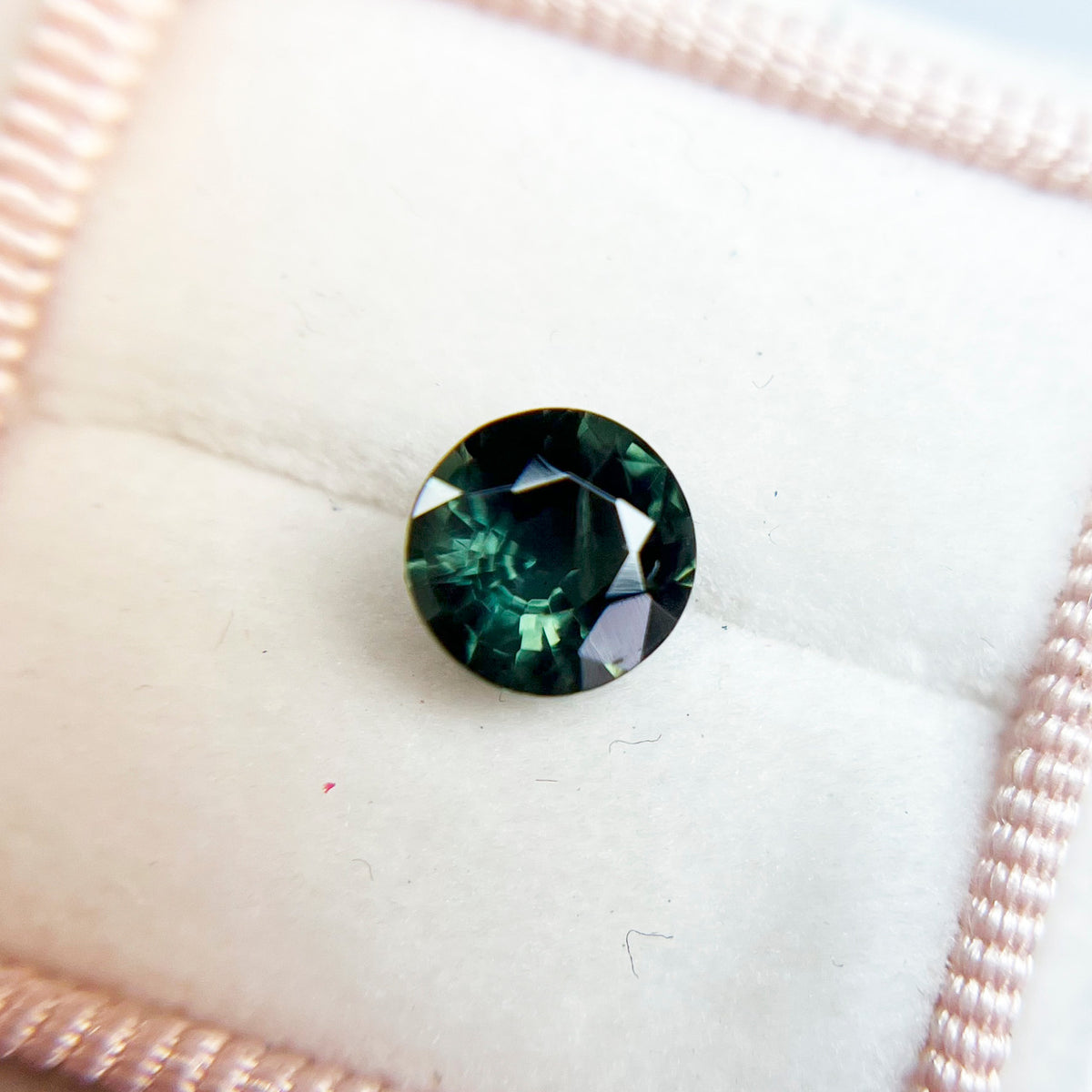 Round Green Blue Montana Sapphire