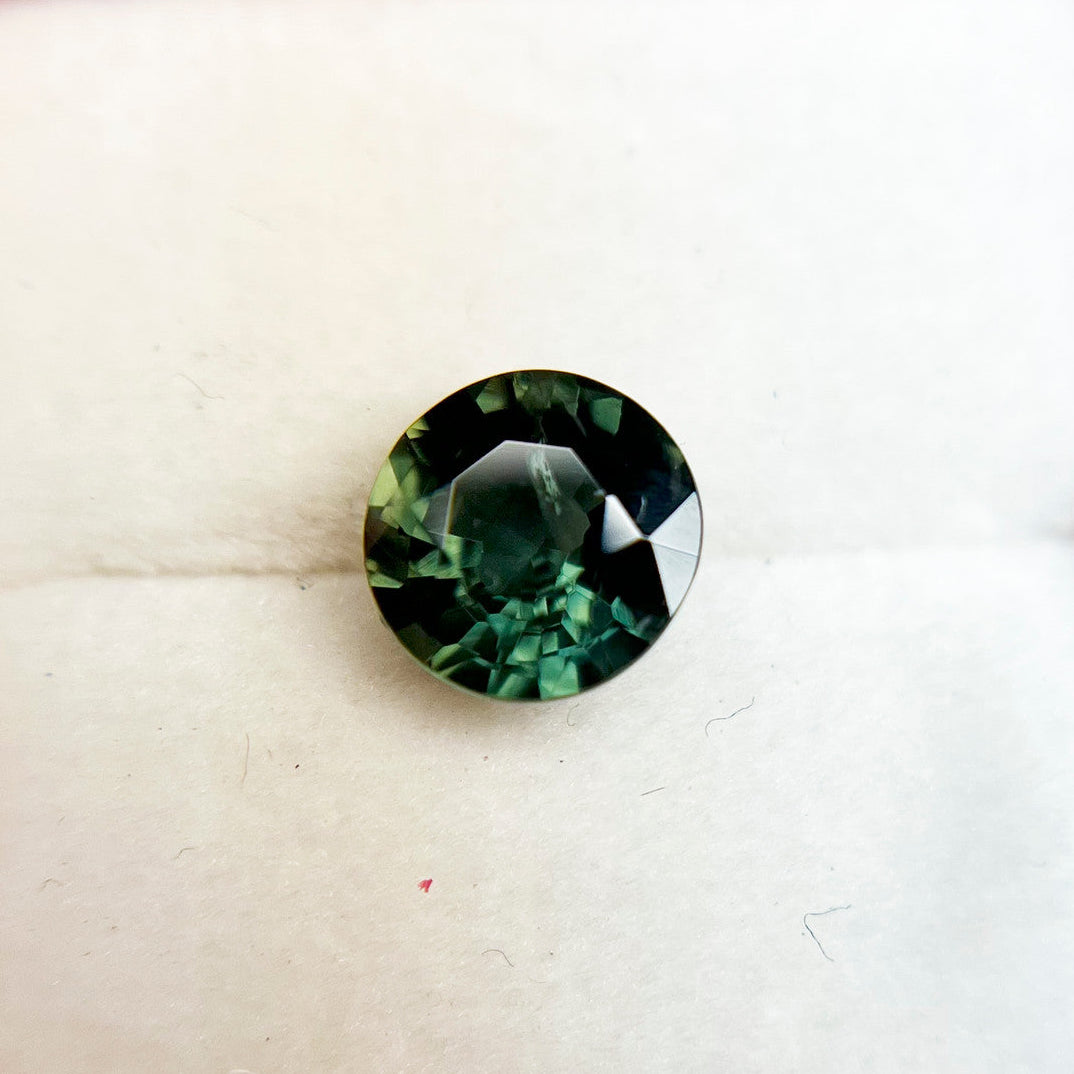 Round Green Blue Montana Sapphire