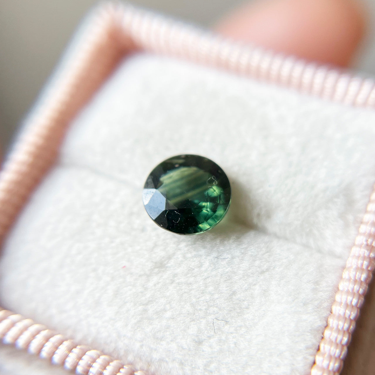 Round Deep Green Montana Sapphire