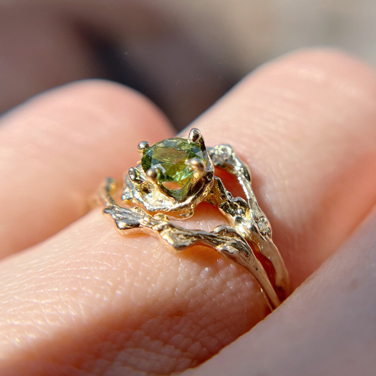 OOAK - Demi Naples Half Halo w/Maine Tourmaline