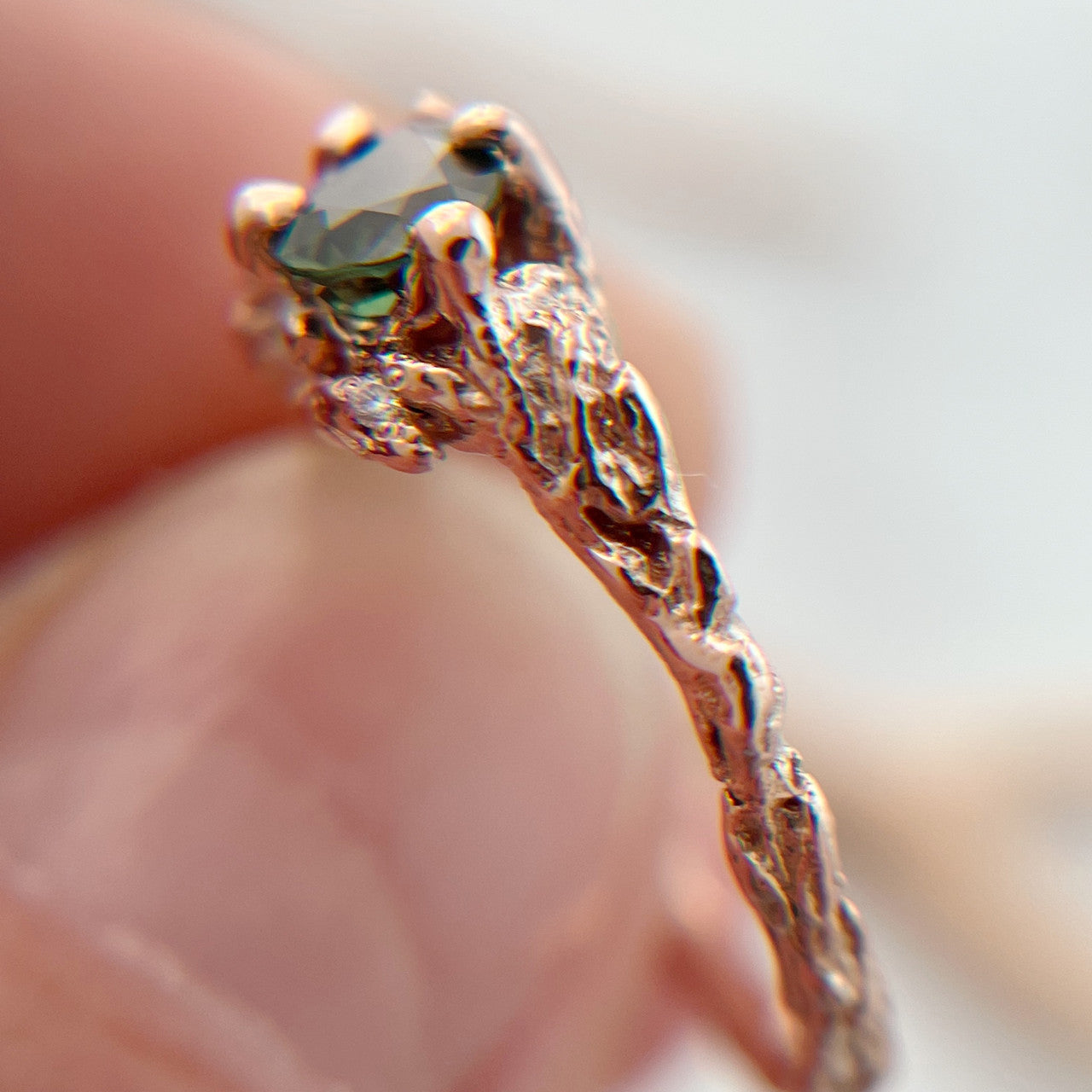 OOAK - Juniper Green Montana Sapphire Ring
