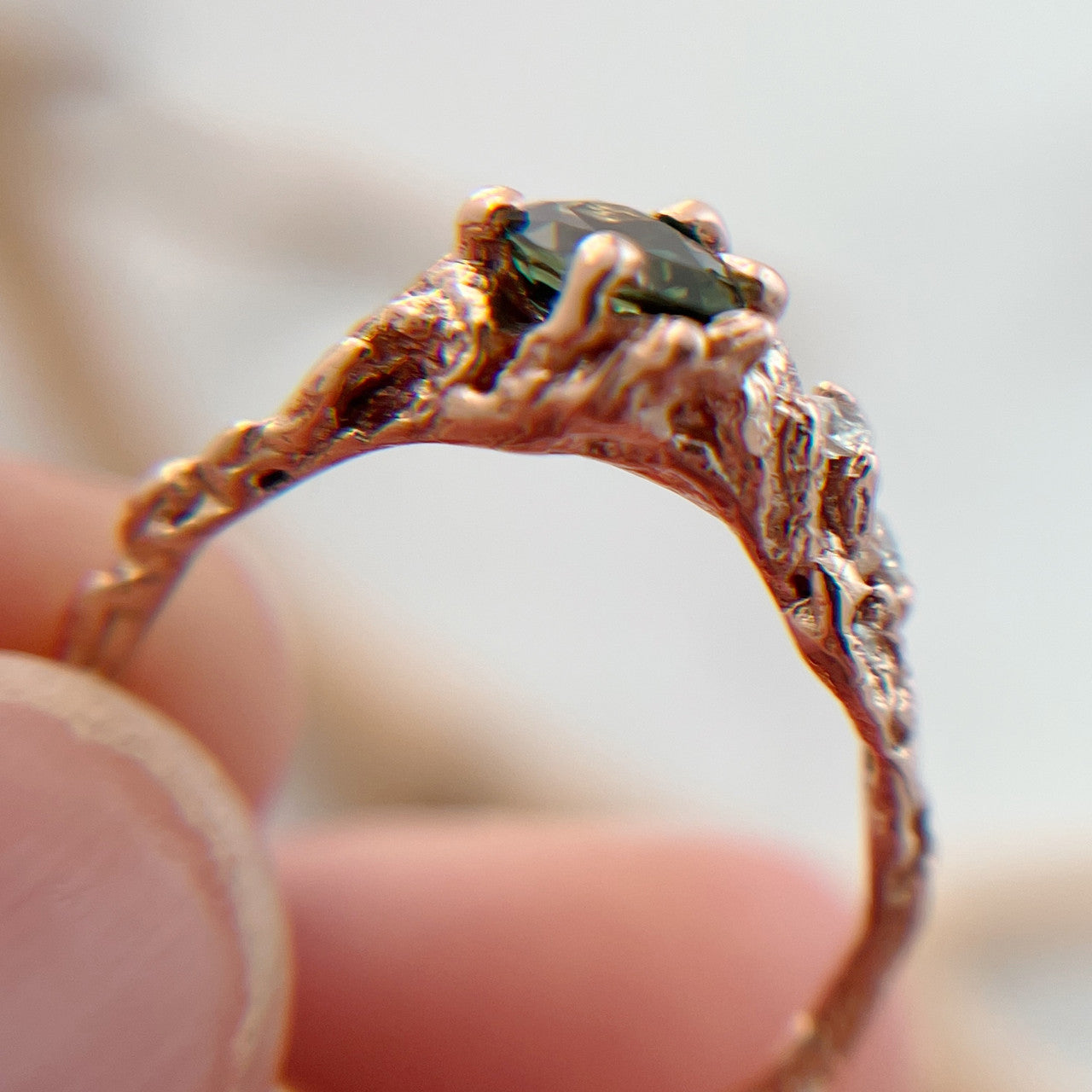OOAK - Juniper Green Montana Sapphire Ring