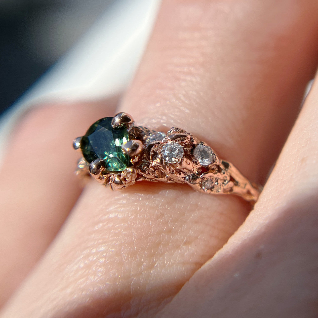 OOAK - Juniper Green Montana Sapphire Ring