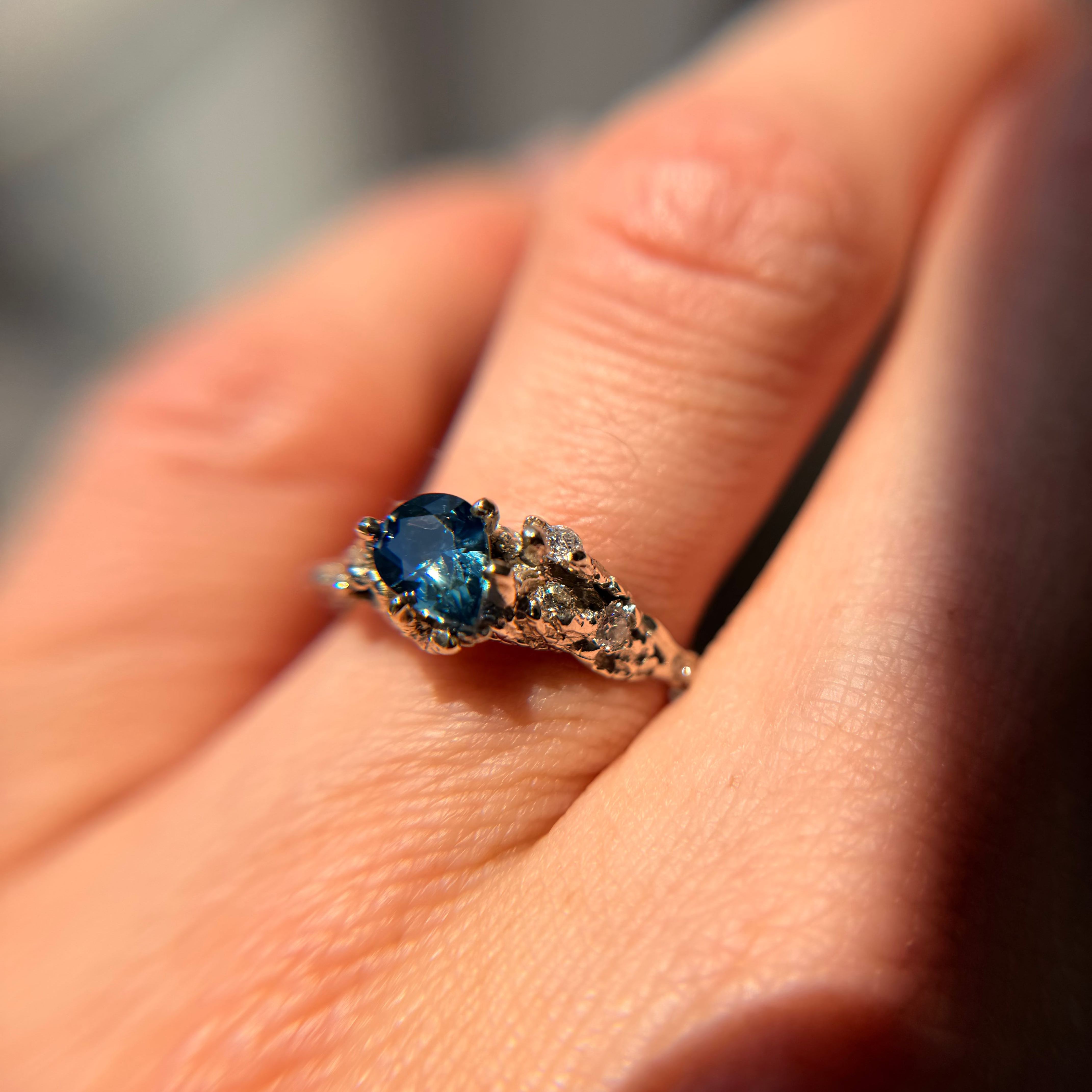 Limited Edition Juniper Teal Sapphire Cluster
