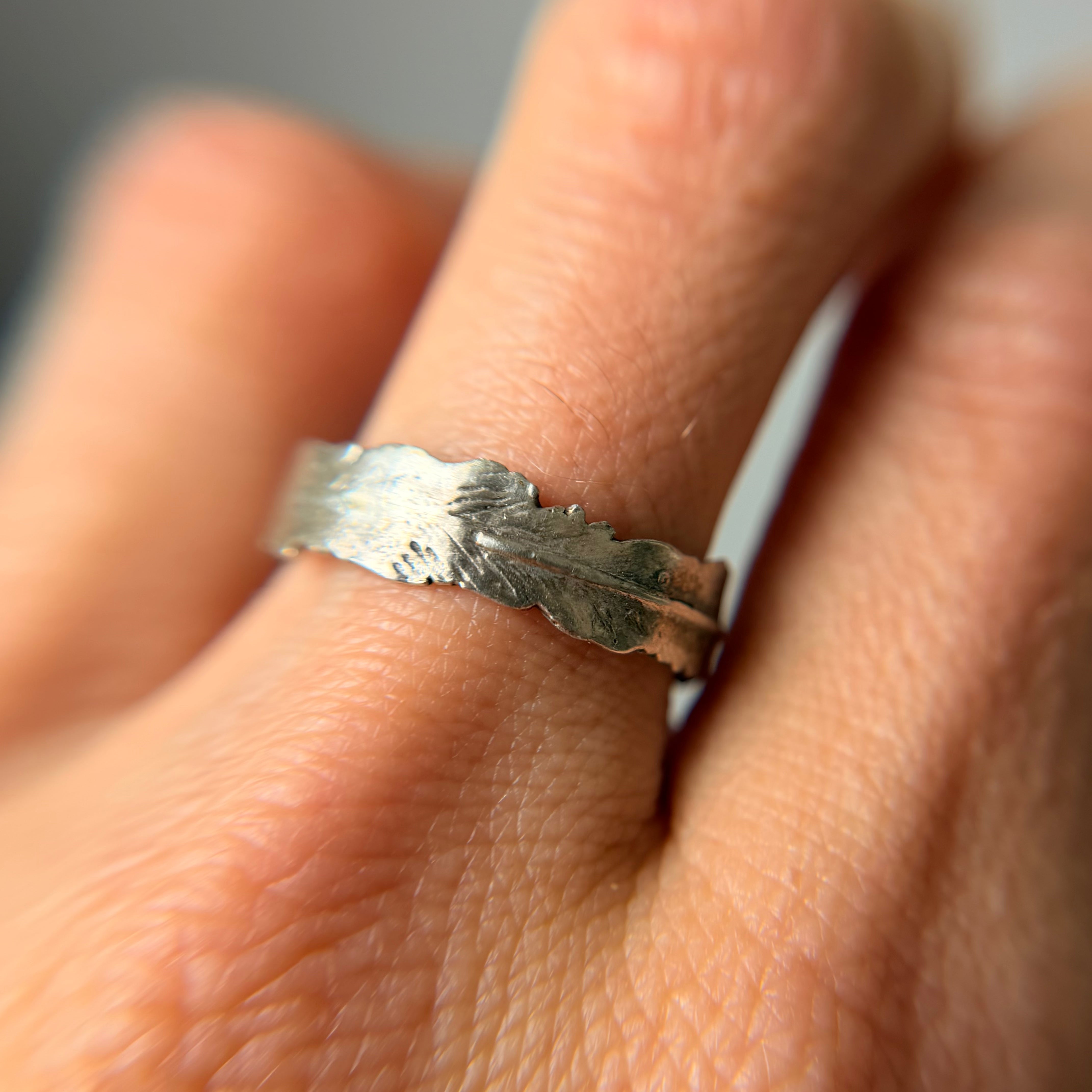 Silver Plume Ring - Ready To Ship