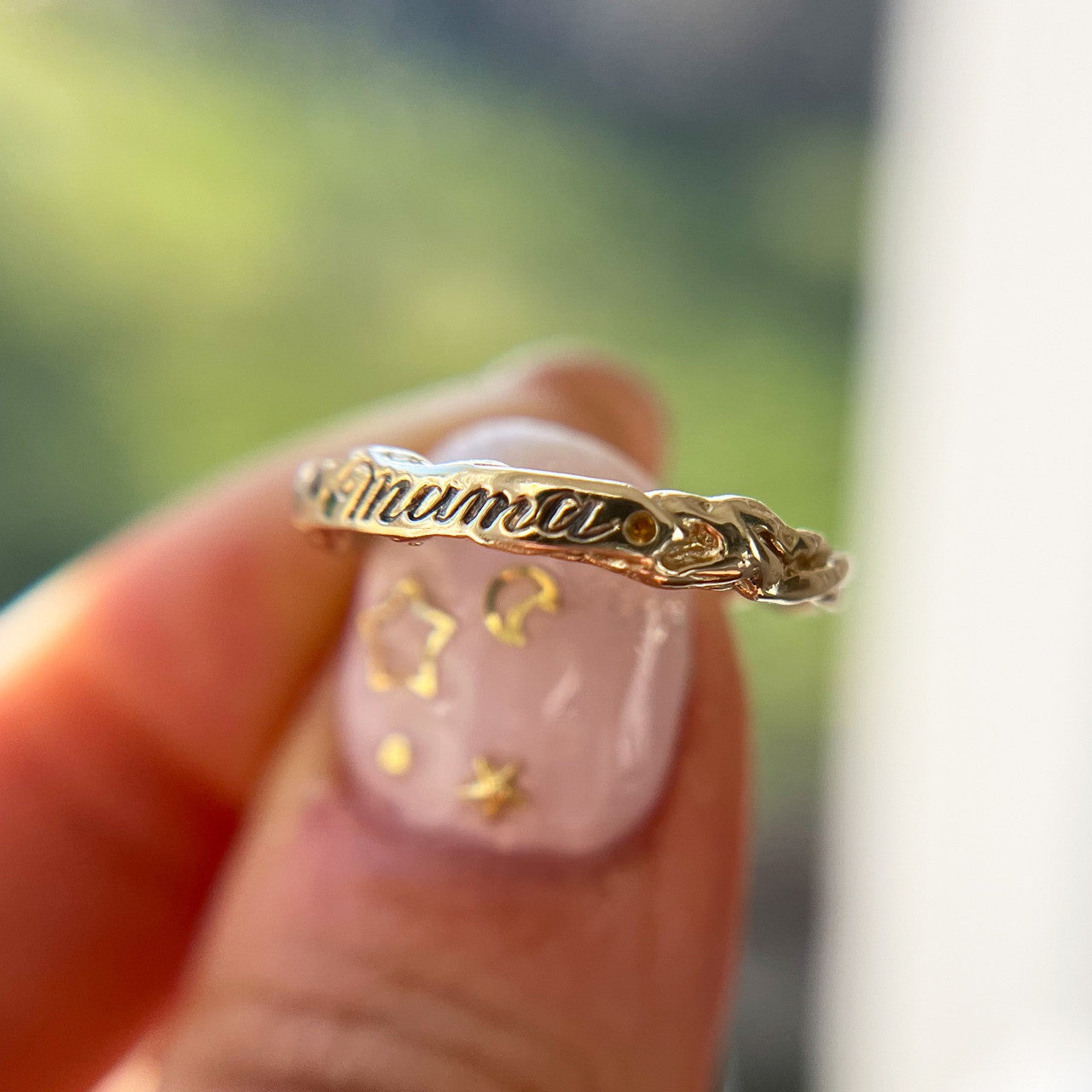 Mama Birthstone Signet Ring