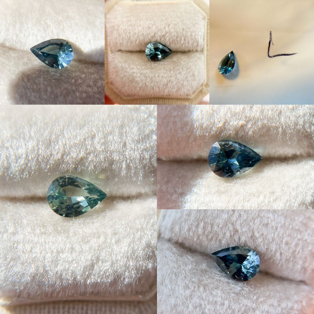 Limited Edition Juniper Teal Sapphire Cluster Ring