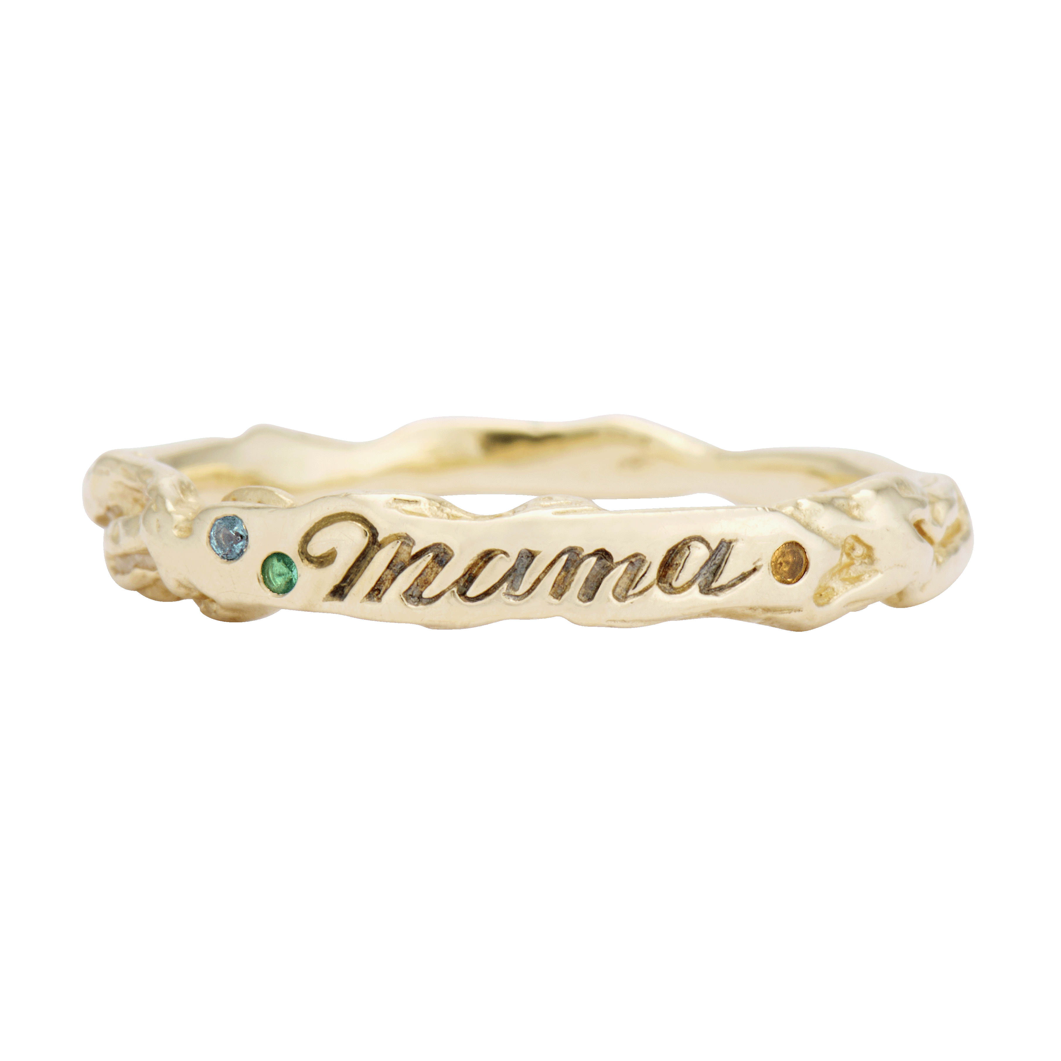 Mama Birthstone Signet Ring