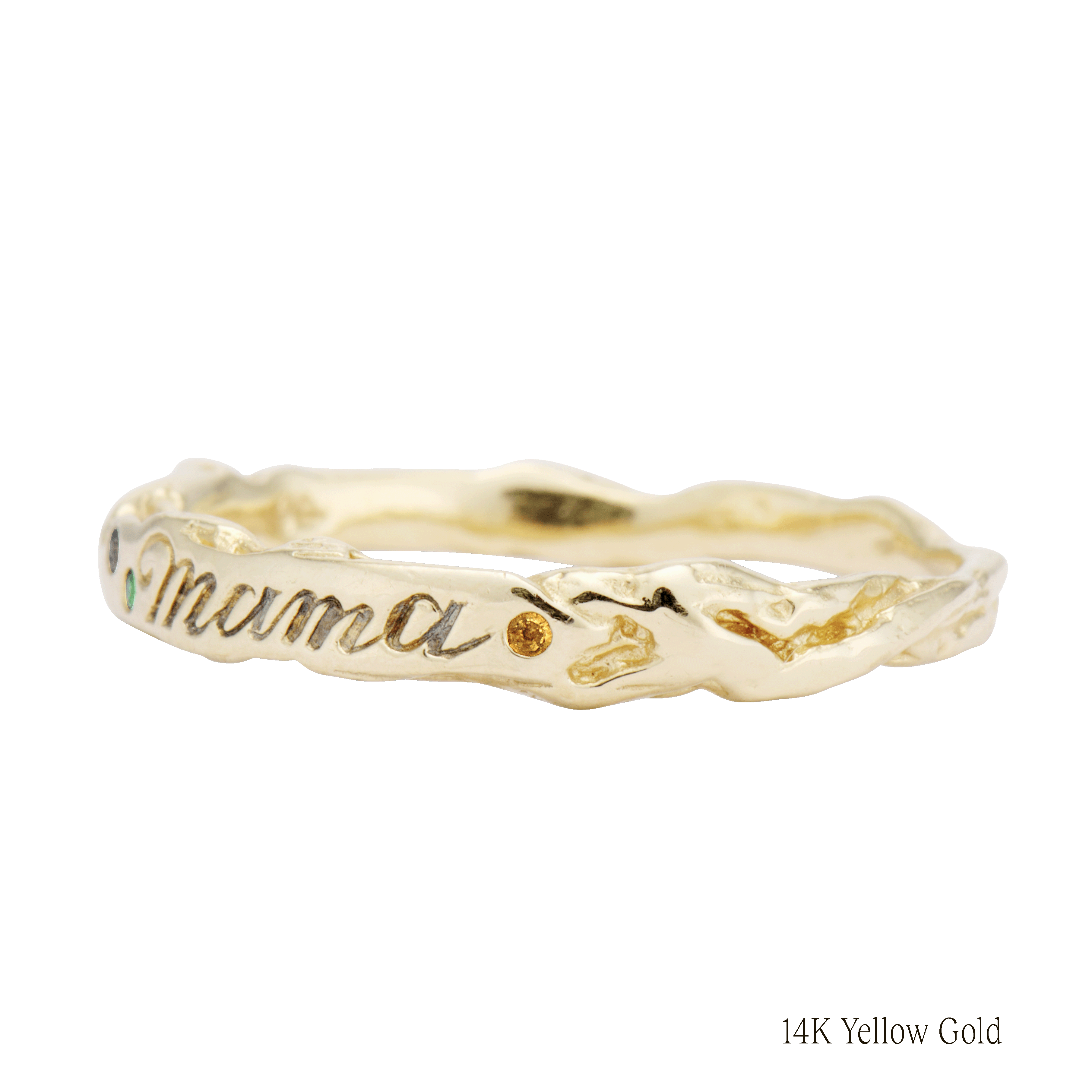 Mama Birthstone Signet Ring