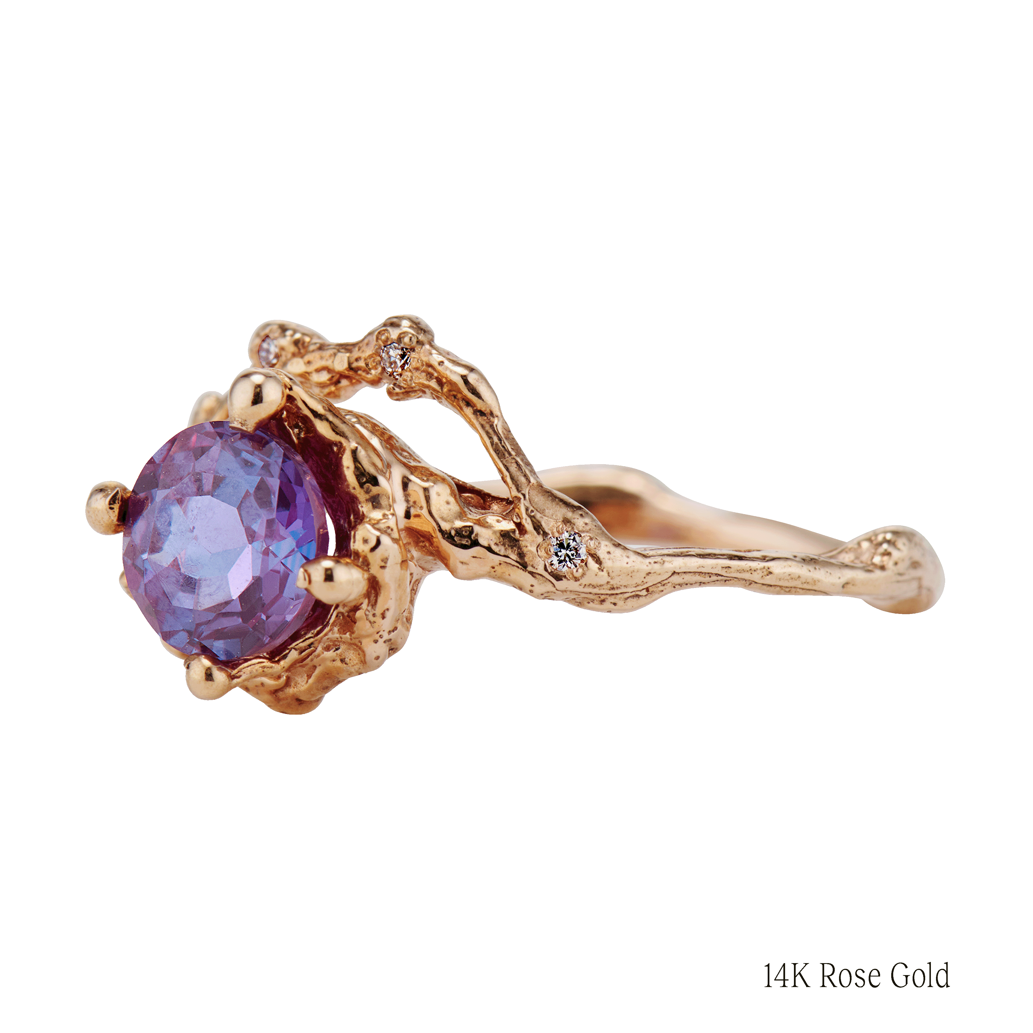 Naples Alexandrite Half Halo