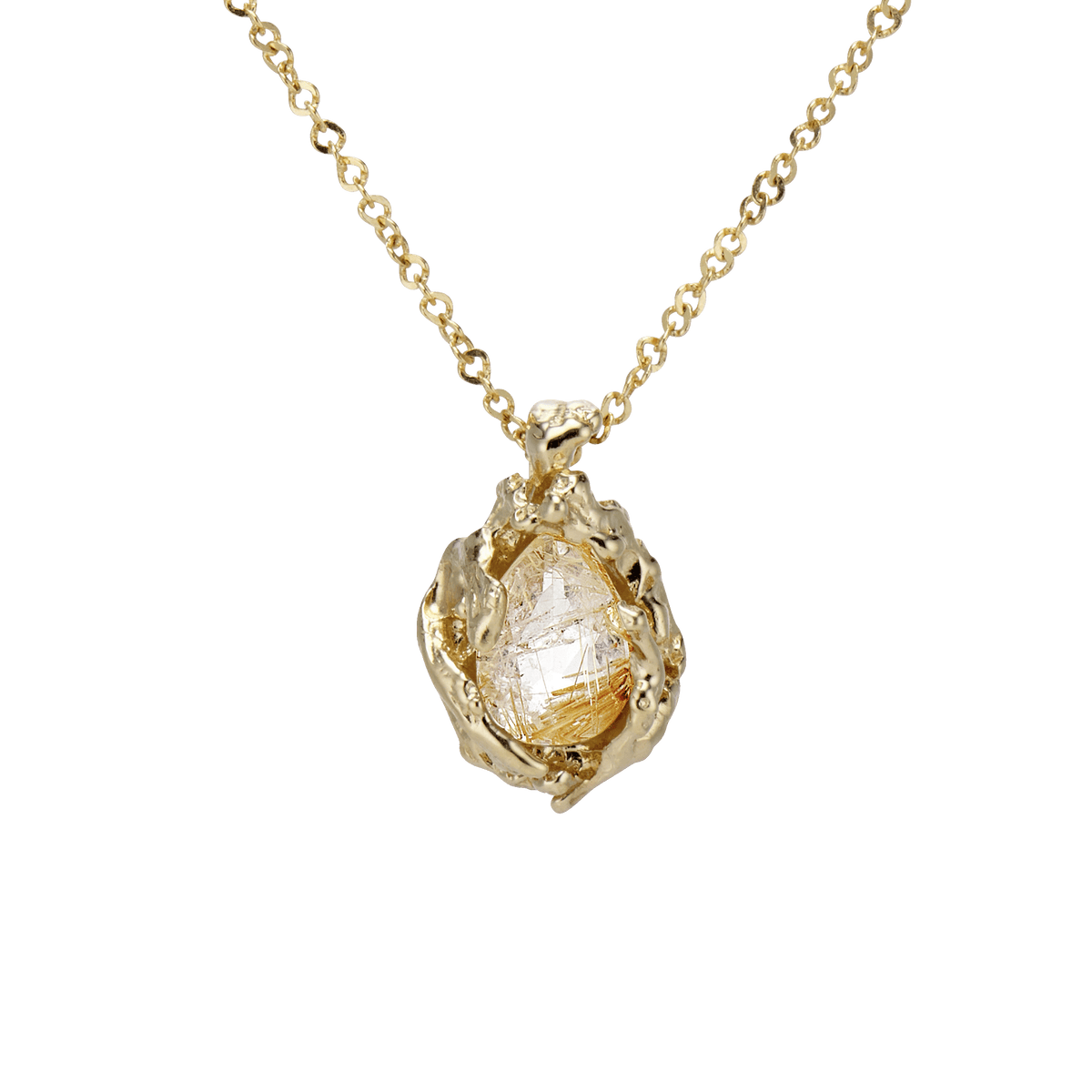 Naples Quartz Teardrop Necklace