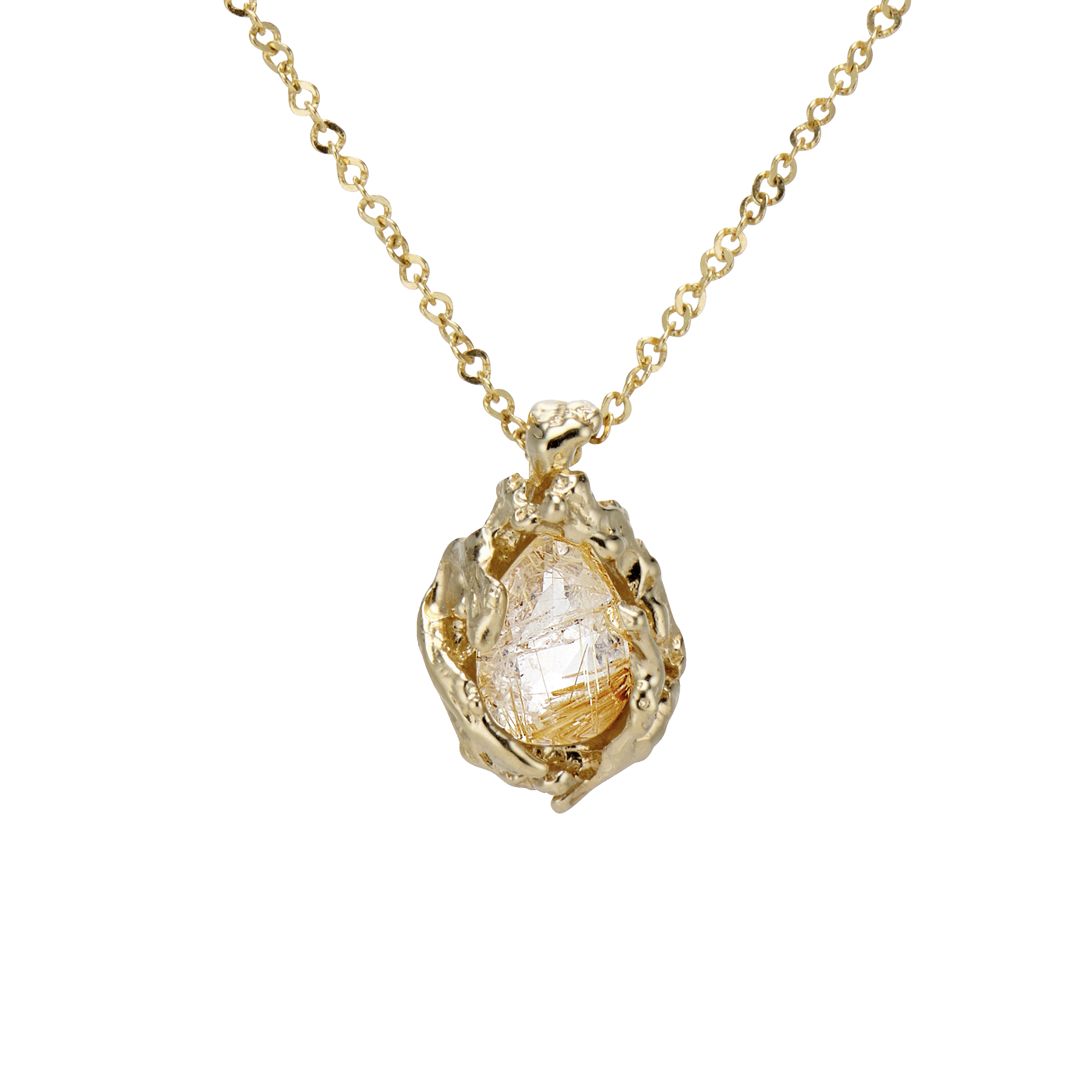 Naples Quartz Teardrop Necklace