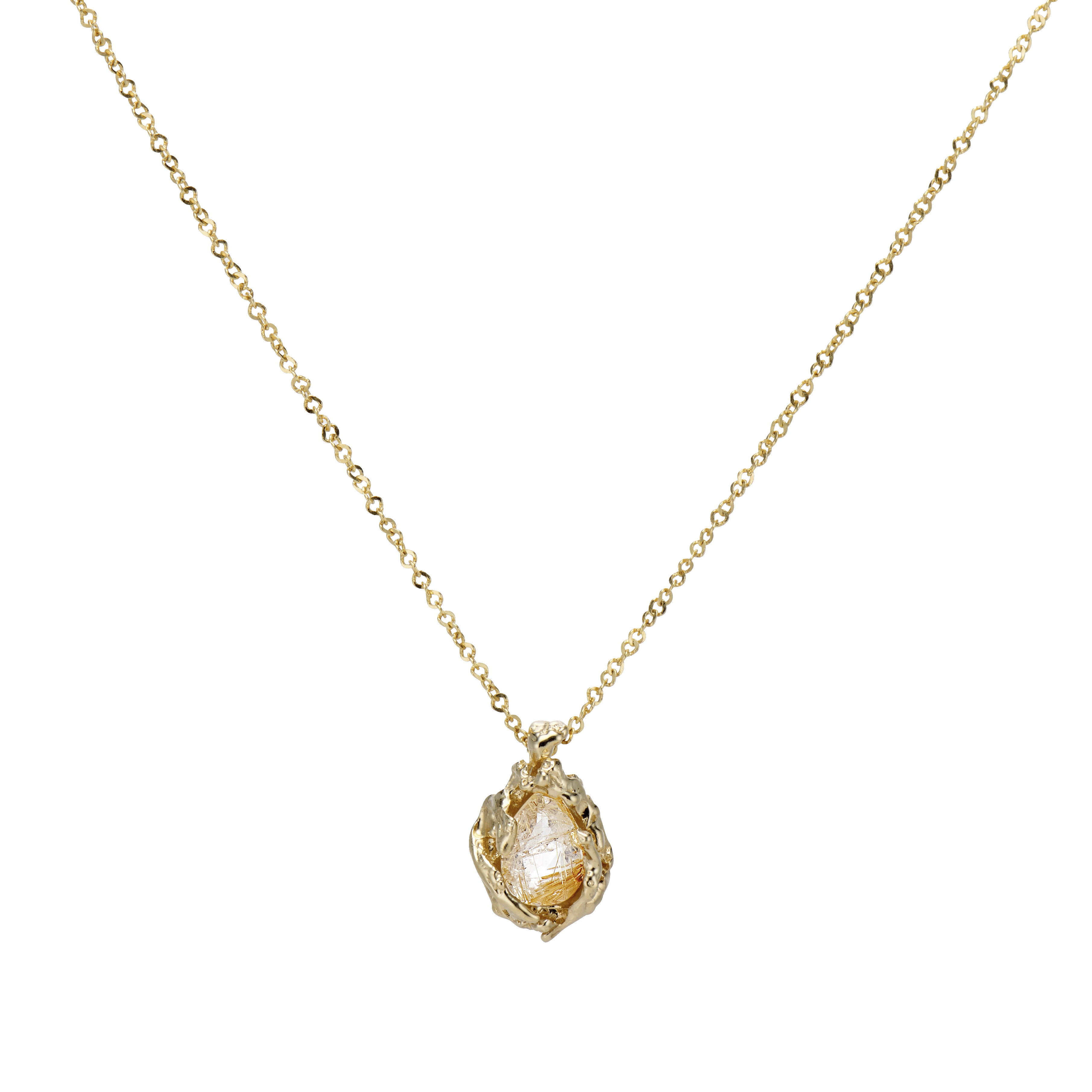 Naples Quartz Teardrop Necklace