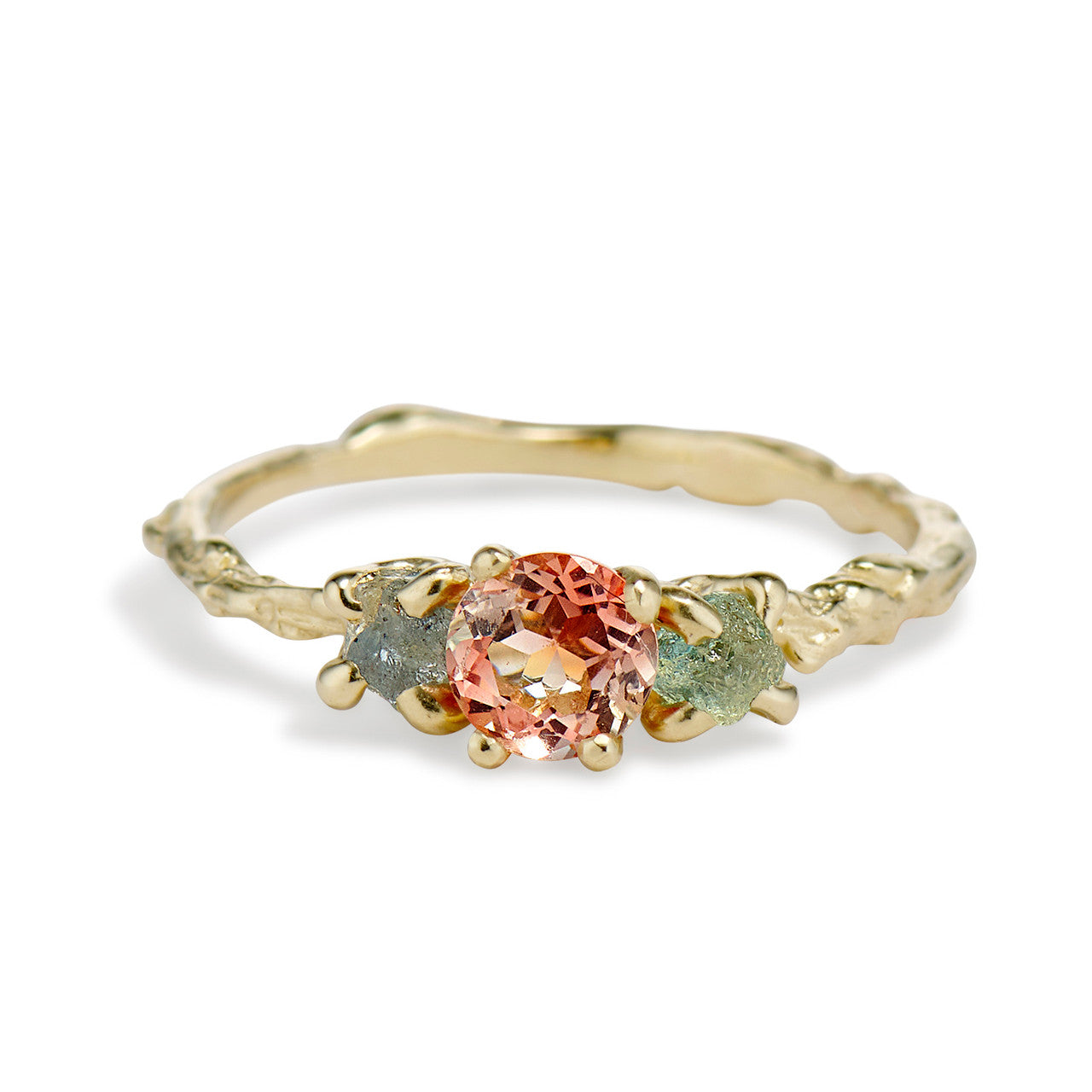 Naples Oregon Sunstone Three Stone Ring