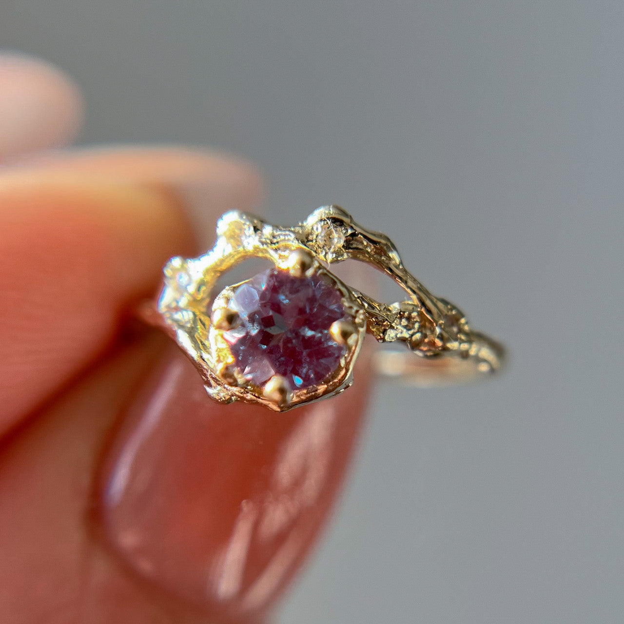Demi Naples Half Halo w/Alexandrite