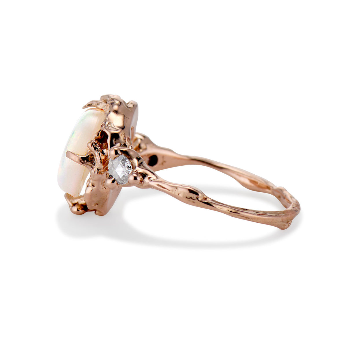 Rose gold opal ring by Olivia Ewing Jewelry