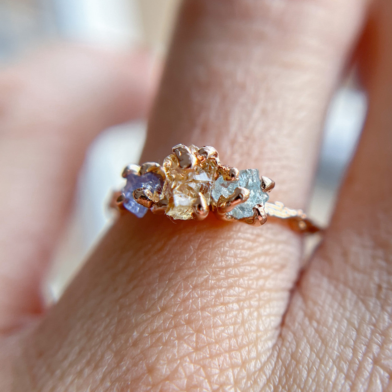 Naples Three Stone Setting