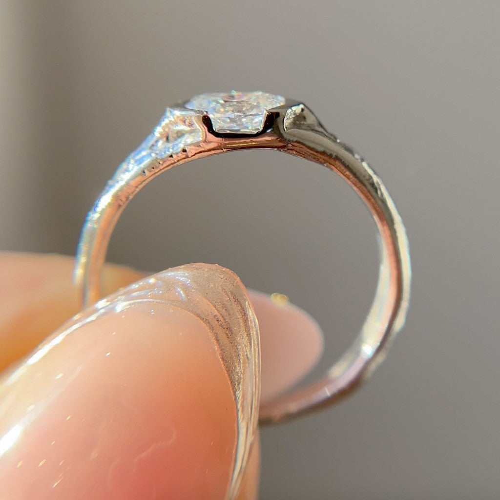 Calais Oval Diamond Bezel Ring