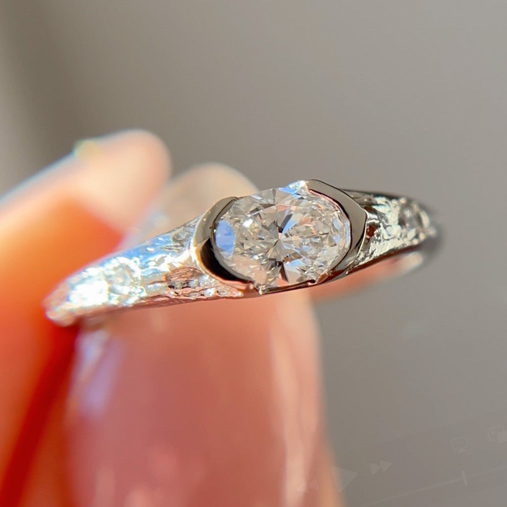 Calais Oval Diamond Bezel Ring