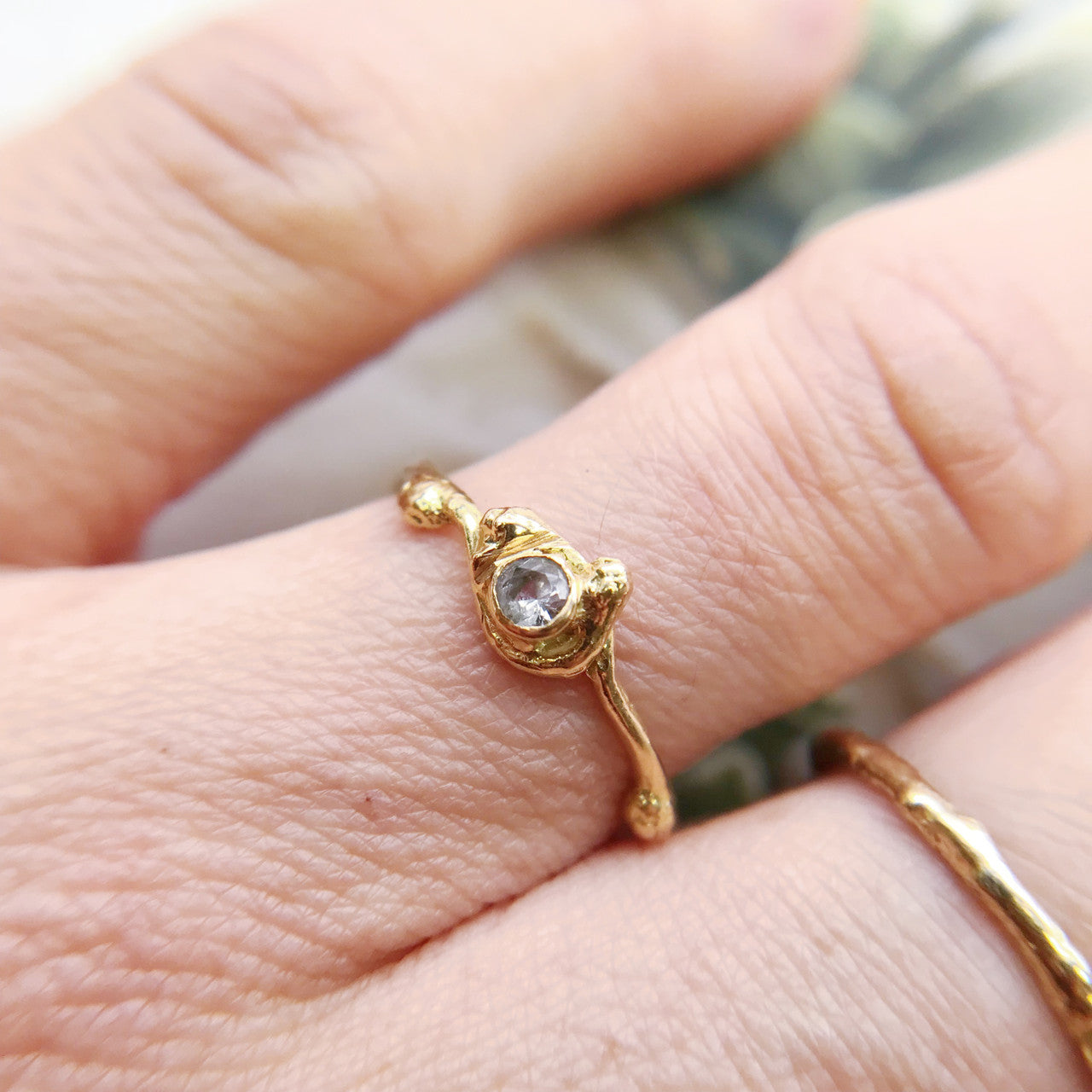 Alna White Sapphire Solitaire Ring - Ready To Ship