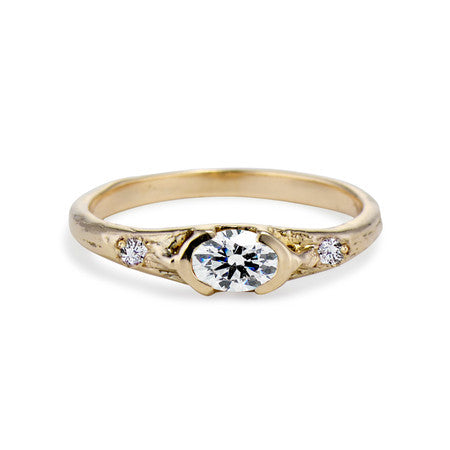 Calais Oval Diamond Bezel Ring