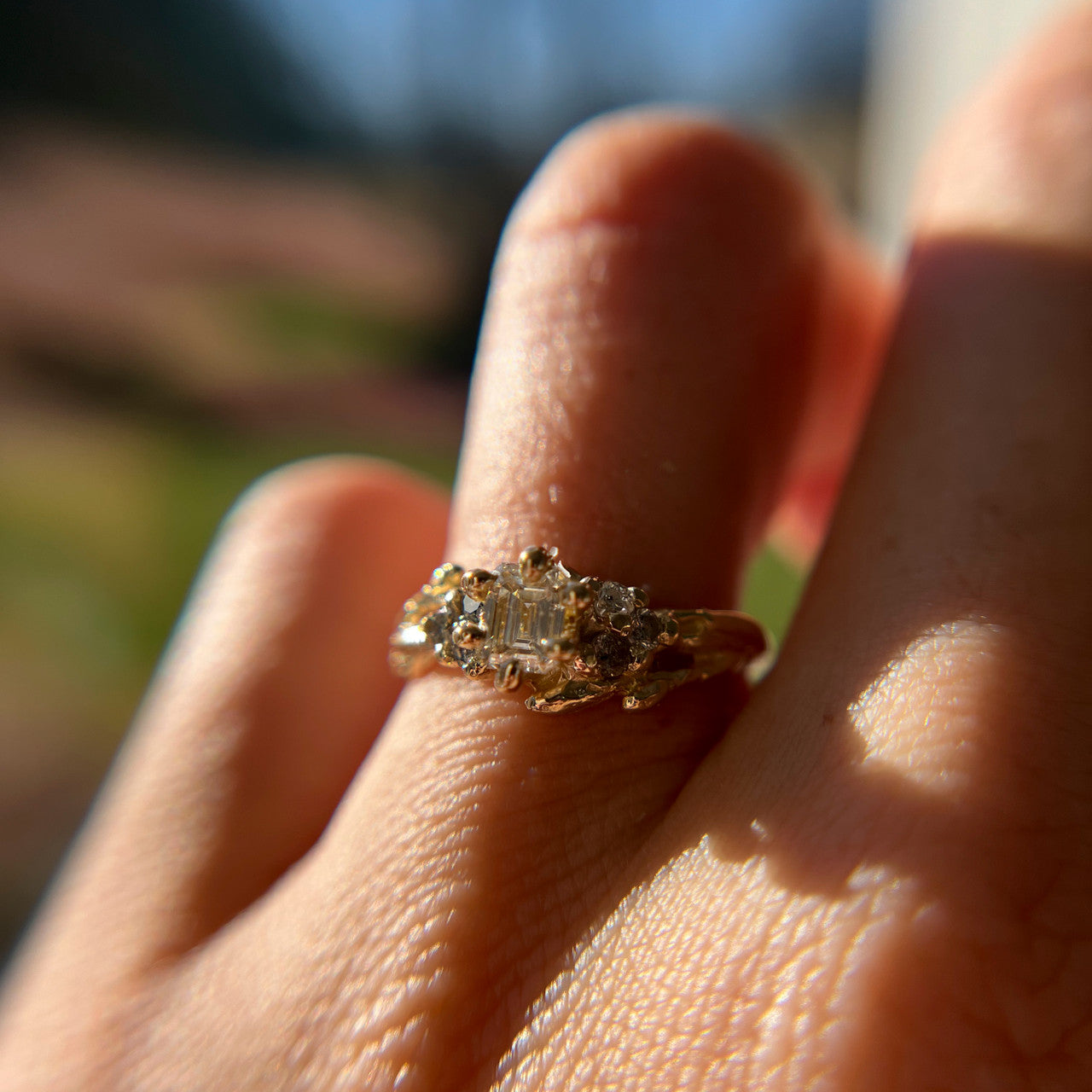 OOAK - Feyre Emerald Cut Diamond Ring