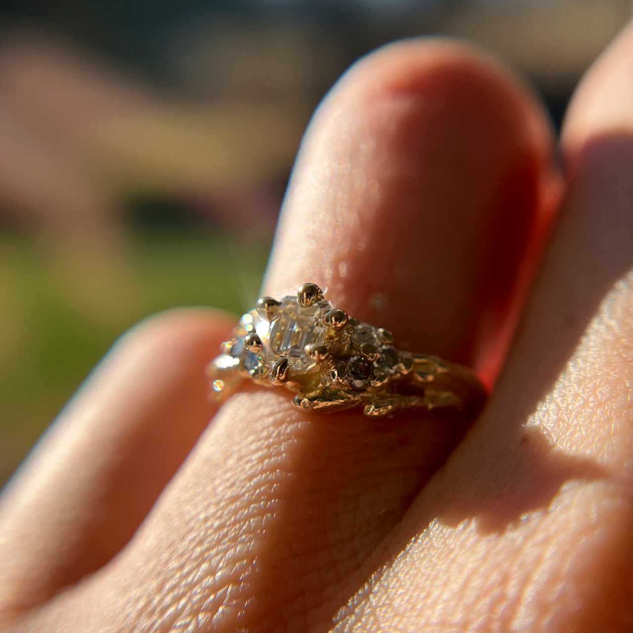 OOAK - Feyre Emerald Cut Diamond Ring