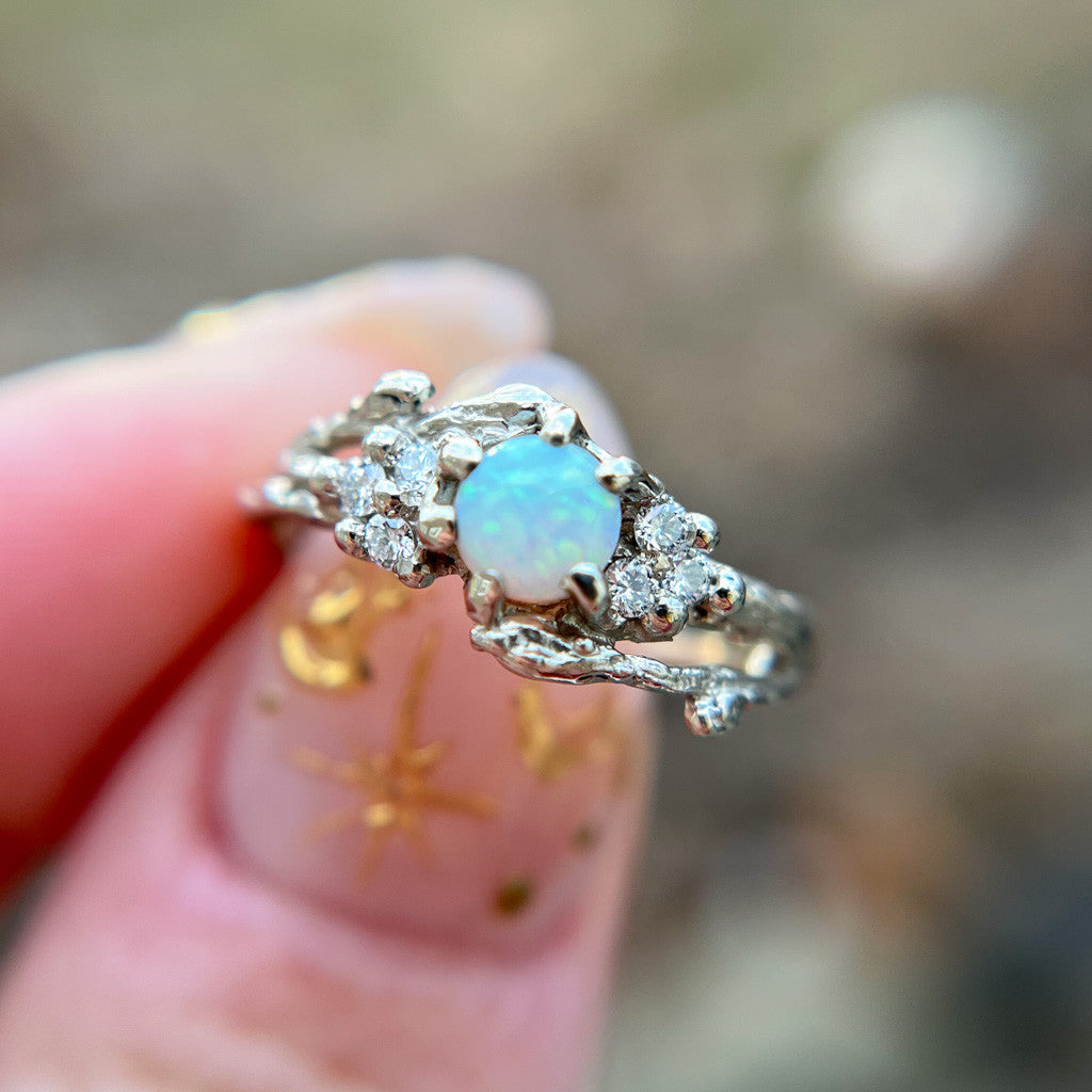 Feyre Goddess Opal Cluster Ring