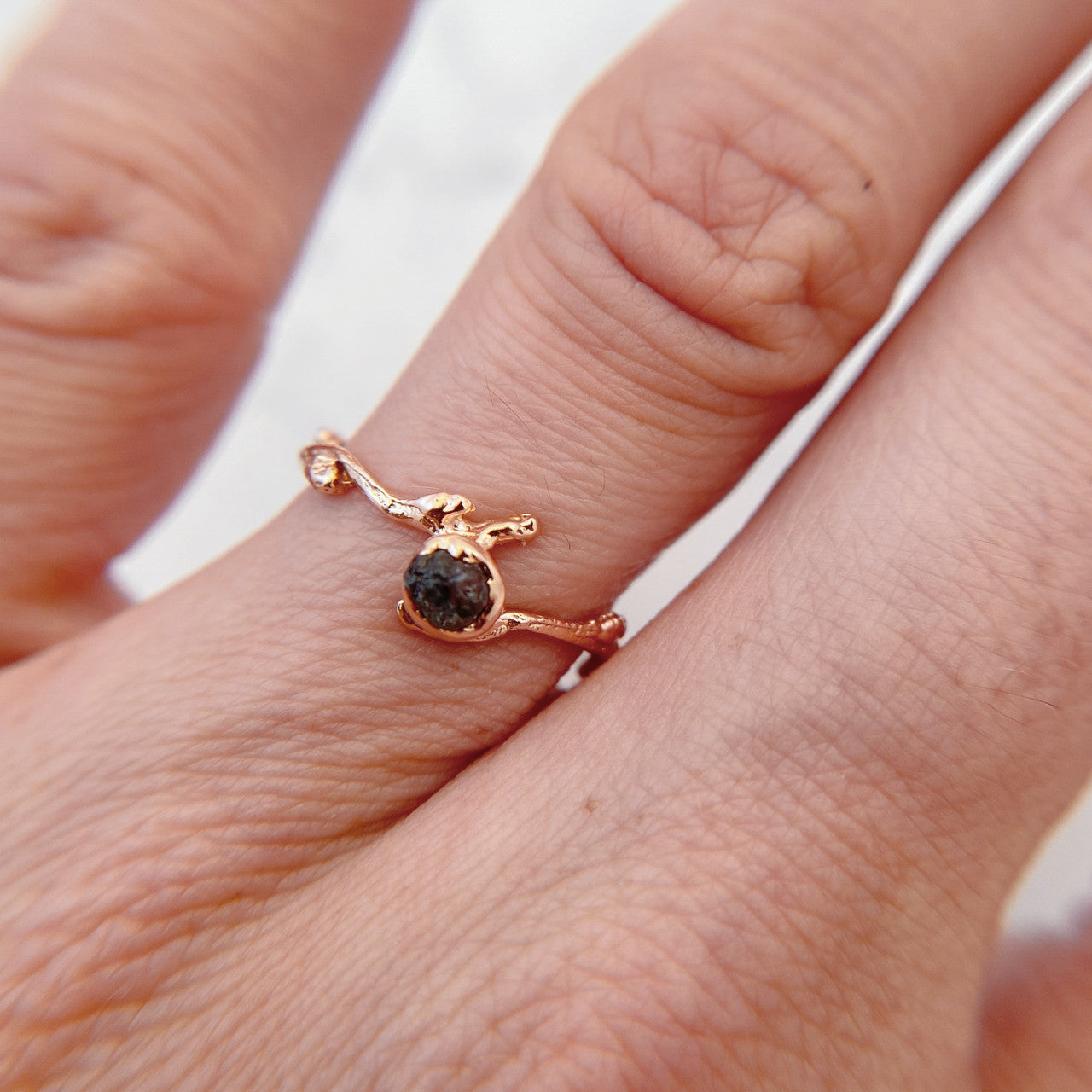 Verona Rough Montana Sapphire Bezel Ring