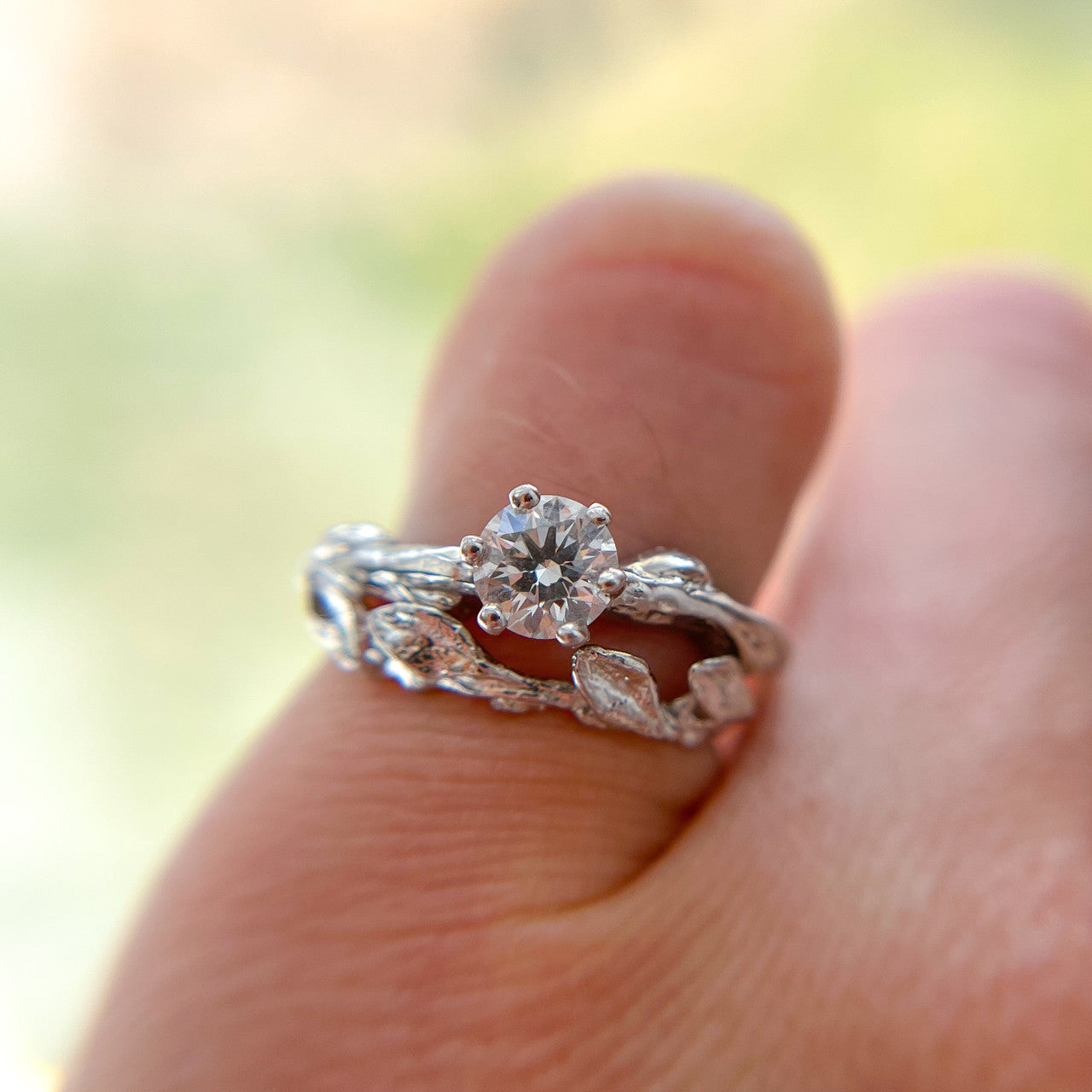 Aurora Diamond Solitaire Ring - Ready To Ship