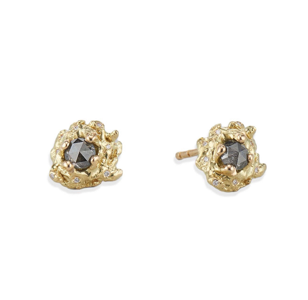 Isla Grey Diamond Earrings by Olivia Ewing Jewelry