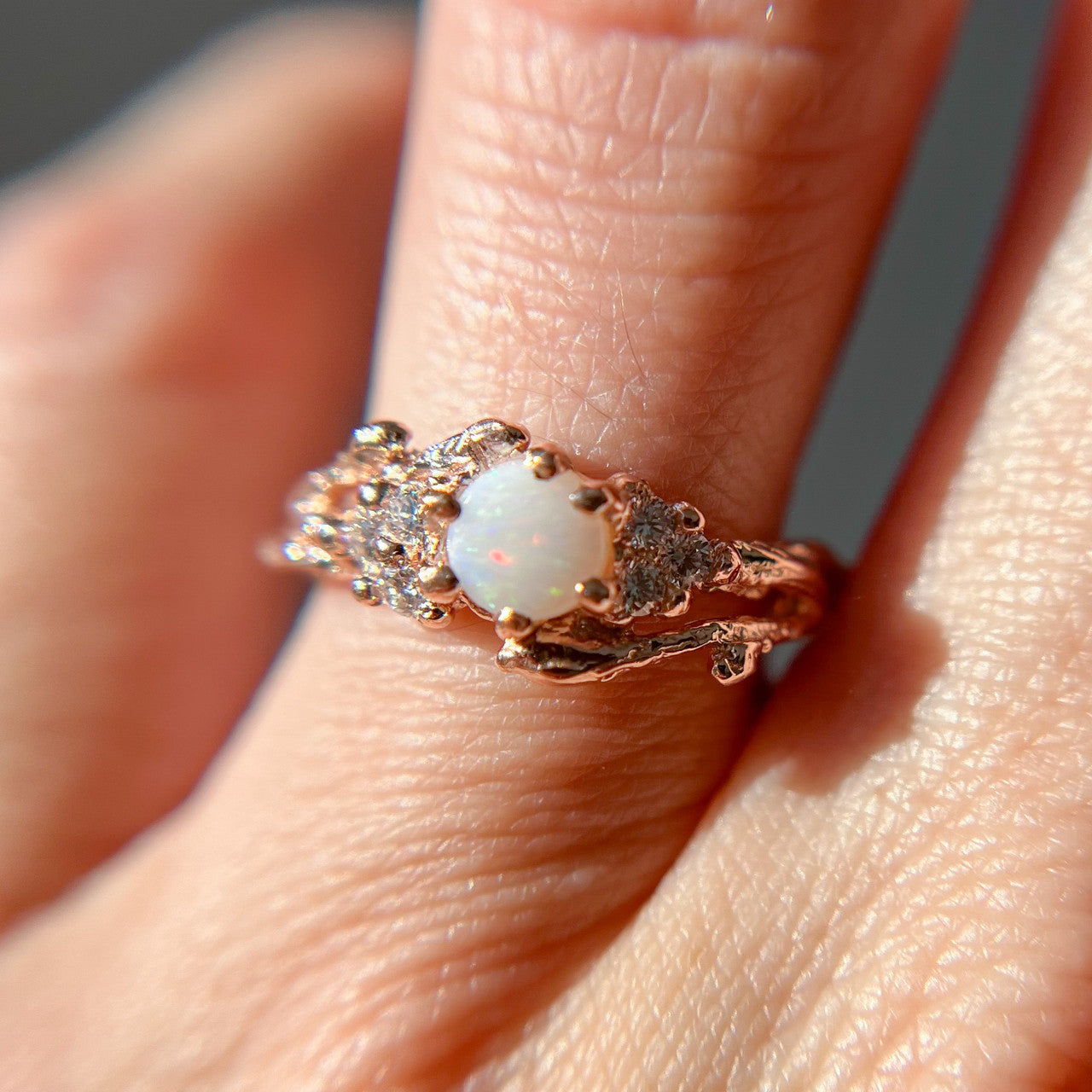Feyre Goddess Opal Cluster Ring