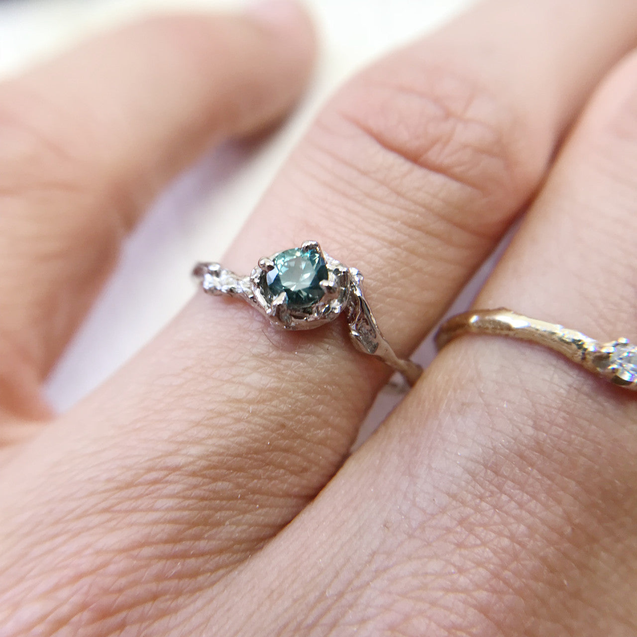 Petite Naples w/Green Sapphire