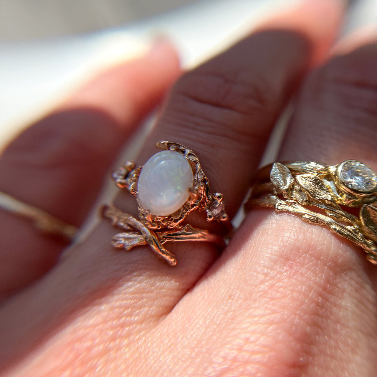 Naples Opal Trio Ring - Ready To Ship