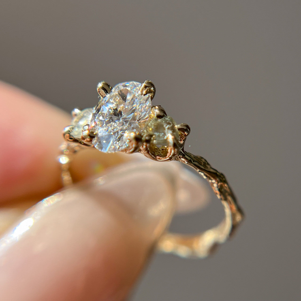 Naples Three Stone Setting