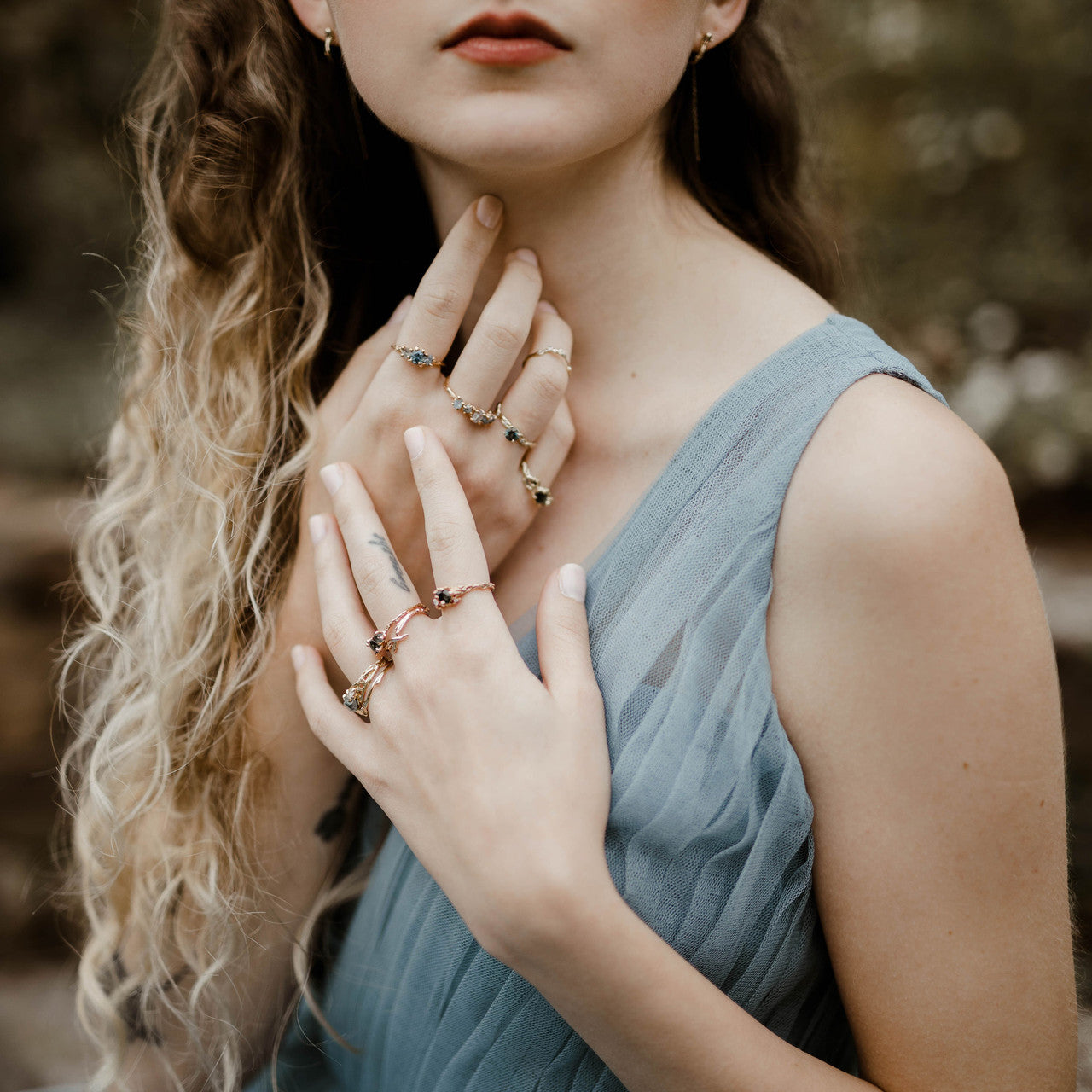 Braided Naples w/Montana Sapphire