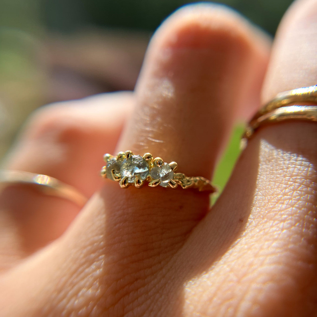 Naples Montana Sapphire Three Stone Ring (Copy - TEST)