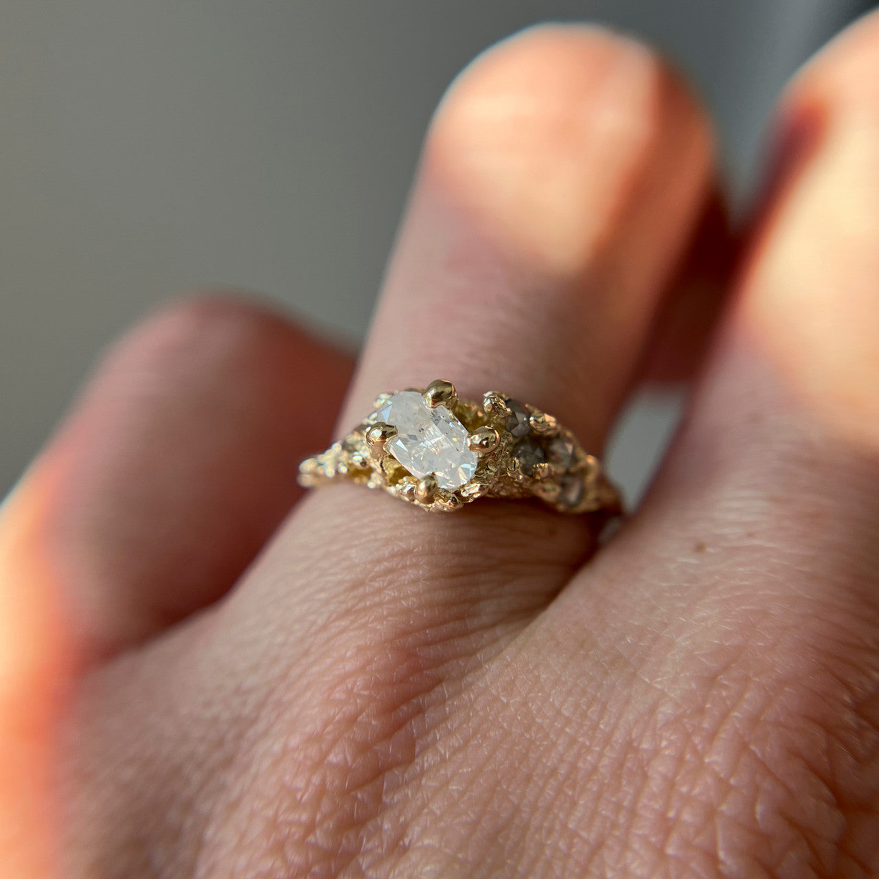 OOAK - Juniper Opalescent Diamond Ring