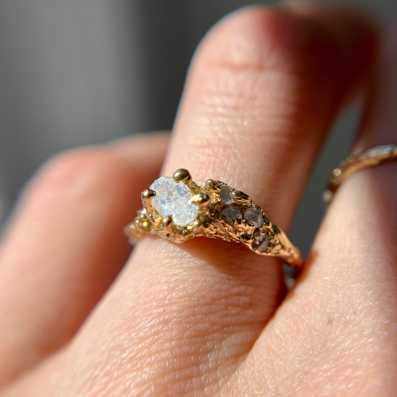 OOAK - Juniper Opalescent Diamond Ring