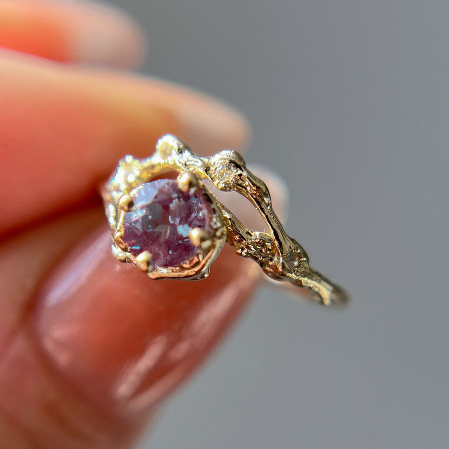 Demi Naples Half Halo w/Alexandrite