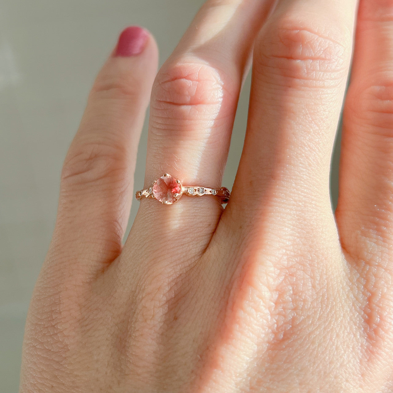 Bluebell Oregon Sunstone Ring