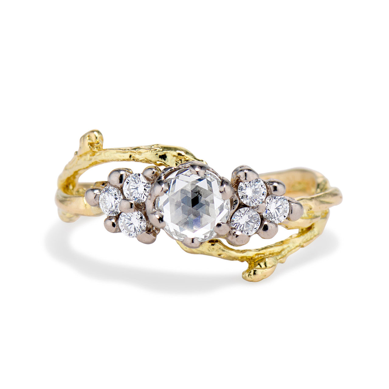 Feyre Rose Cut Diamond Cluster Ring