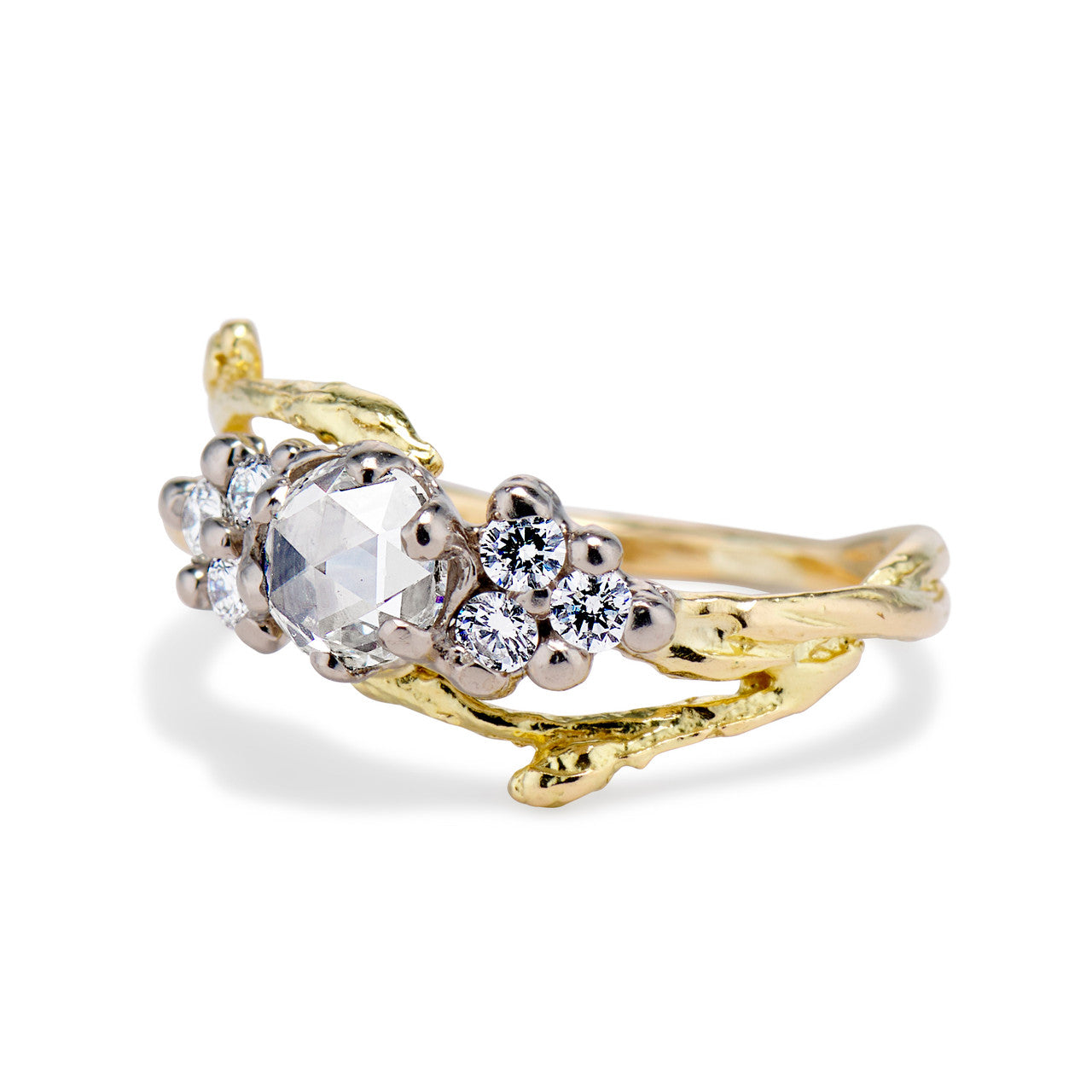 Feyre Rose Cut Diamond Cluster Ring