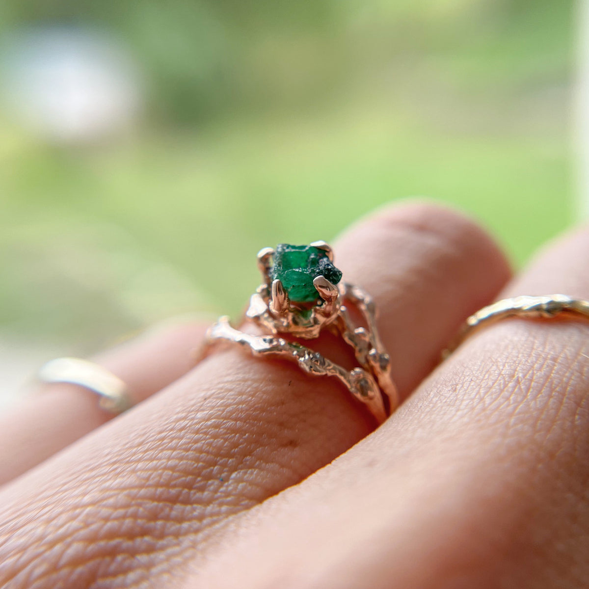 14K Rose Gold Naples Diamond Contour Ring