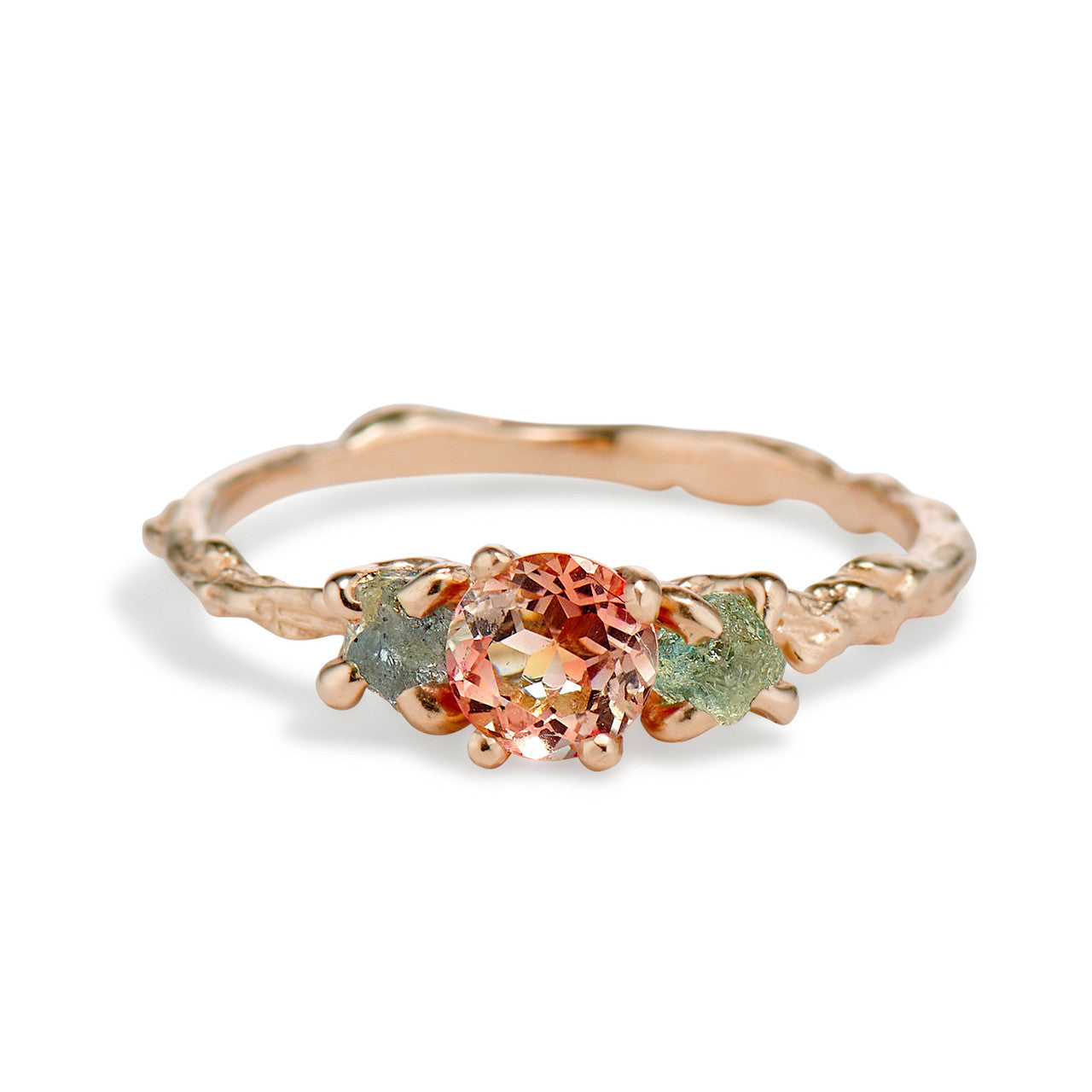 Naples Oregon Sunstone Three Stone Ring