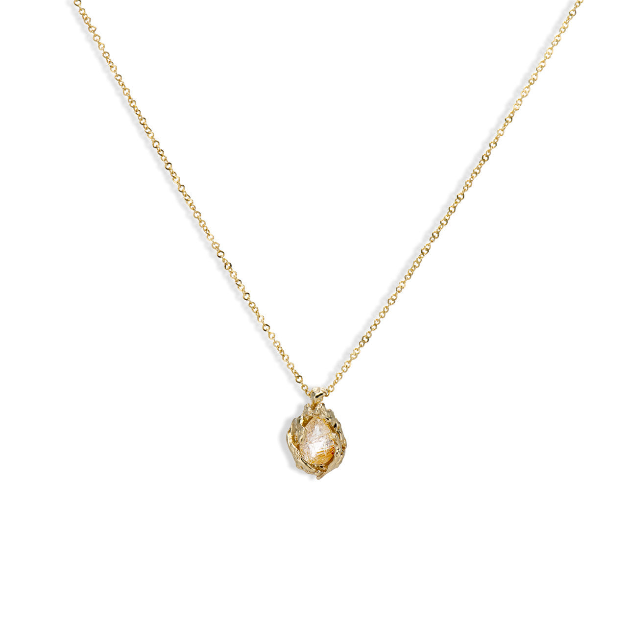 Naples Quartz Teardrop Necklace